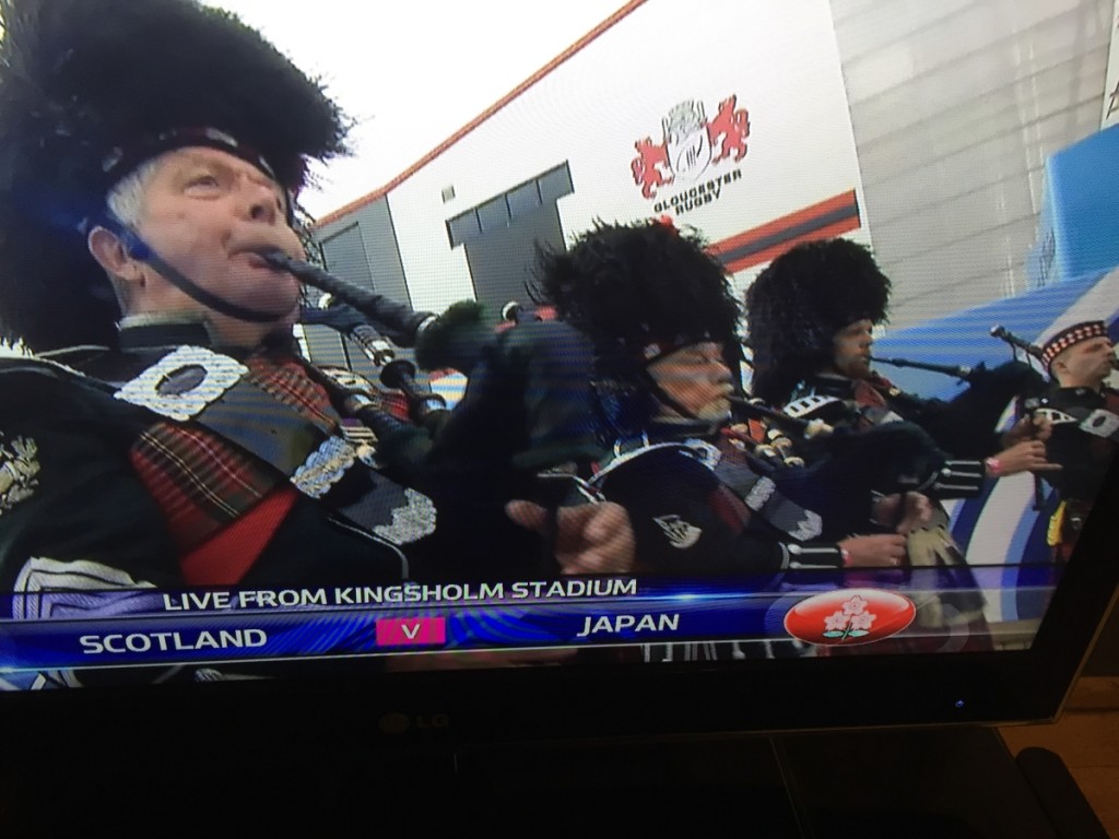 City of Leeds Pipe Band at Kingsholm